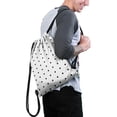thumbnail image 2 of 13.5 x 16.5 Inch Waterproof Drawstring Backpack with Shoe Compartment – Lightweight Dry Wet Separation Gym Bag for Men Women & Teens, 2 of 5