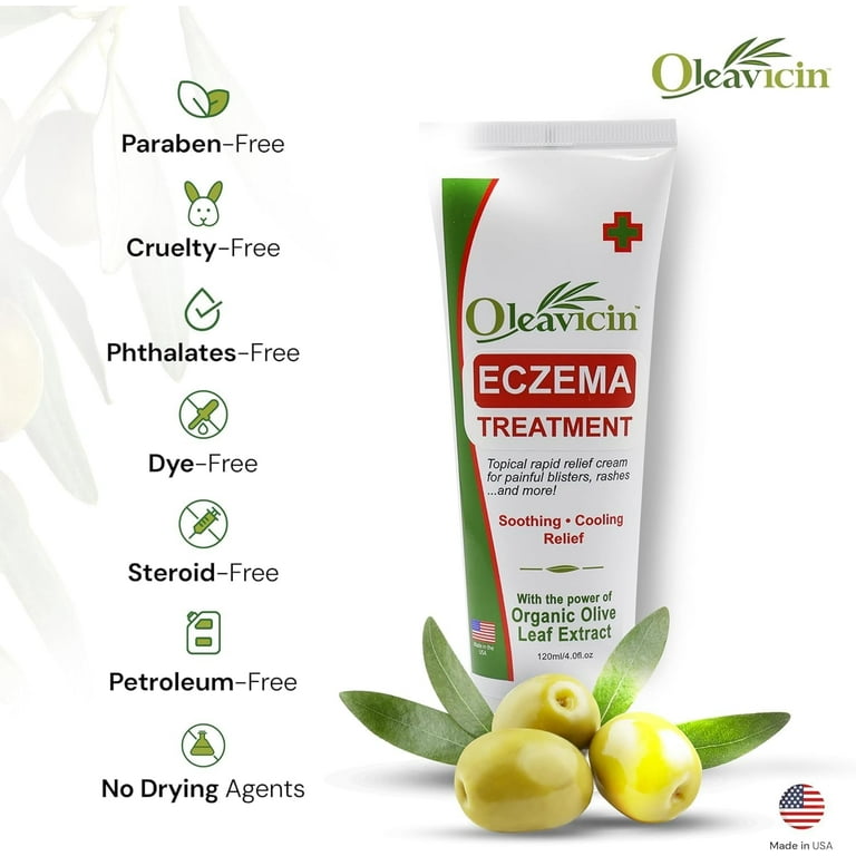 Oleavicin Eczema Cream, Hydrating Cooling Formula for Dry