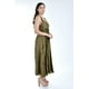 thumbnail image 2 of Vestido plisado con encanje Roman Fashion Juvenil Verde militar G, 2 of 6