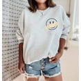 thumbnail image 3 of HAPPY SMILEY FACE TAPE Graphic Unisex Fleece Pullover, 3 of 7