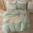 thumbnail image 3 of Funda Nórdica Reina Algodón Suave Verde Floral Juegos de Cama Floral Estilo Jardín, 3 of 9
