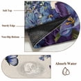 thumbnail image 6 of 3'x5' Area Rugs, Spring Floral Indoor Outdoor Area Rug for Living Room Bedroom, Purple Tulips Hydrangeas Butterflies Beige Washable Bathroom Rugs Kitchen Floor Carpet Mats Home Decor Aesthetic, 6 of 8