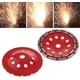 thumbnail image 2 of Disco abrasivo de diamante rojo de 2 filas para lijar, disco de pulido de diamante de 180 mm para hormigón, piedra y granito, 2 of 4