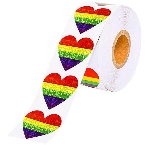 Heart Shaped Valentine's Day Stickers for Decoration Self Adhesive Paper Labels 1 5in Multi Color