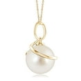thumbnail image 5 of ANGARA South Sea Cultured Pearl Spiral Pendant with Diamonds in 14K Yellow Gold for Women | June Birthstone, Birthday, Anniversary, Jewelry Gift for Women | Pearl Necklace, 5 of 8