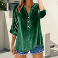 thumbnail image 4 of Ladies Tops and Blouses Womens Daily Casual Solid V Neck Shirts Long Sleeve Tops Workout Loose Fit Shirt Blouse Long Sleeve T shirt Women, 4 of 6