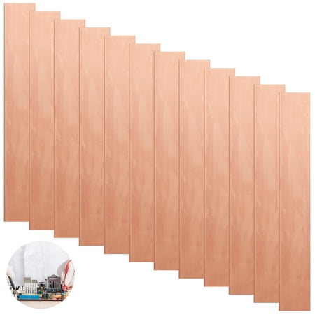 12 Pcs Pure Copper Anode Sheets, Copper Electroplating Strips, 0.04 x 1 x 6", High-purity Copper Electrode Sheets for DIY Electroplating and Plating Projects, Scientific Experiment