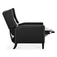 thumbnail image 5 of 27" Wide Recliner Chair, Manual Wingback Recliner Chair with Nailhead Trim and Birch Legs, Tufted Single Sofa Vintage Chair for Home, Living Room, Office, Bedroom,PU Black, 5 of 7