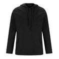thumbnail image 5 of ZyeKqe Mens Hoodies Long Sleeve Fleece Lined Solid Basic [pullover Tops Unisex Drop Shoulder Sweatshirts, 5 of 5