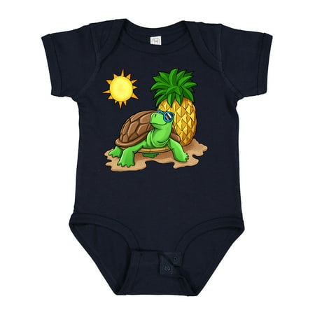 

Inktastic Summer Turtle in Sunglasses on the Beach with Pineapple Gift Baby Boy or Baby Girl Bodysuit