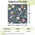 thumbnail image 2 of Pioneer Flower Floral Print Pattern Square Fitted Tablecloth with Elastic Edge,Square Table Cover,Washable Elastic Table Cover for Home Kitchen Party Decor 34"x34", 2 of 6