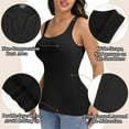 thumbnail image 3 of Women Tummy Control Shapewear Tank Tops Seamless Square Neck Compression Tops Slimming Body Shaper Camisole, 3 of 6
