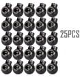 thumbnail image 2 of WHEANG Home Decor Ends Rope 25Pcs Lanyard Luggage Sliding Locks Round Shape Clip Stopper Artscrafts & Sewing One Size Black, 2 of 4