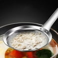 thumbnail image 4 of Easeky 304 Stainless Steel Fine Mesh Strainer, Long Handle Colander Skimmer for Frying Foam Fat, Kitchen Sieve for Pasta Quinoa Tea, Hanging Loop Design, Dishwasher Safe, 1Pc Foaming Spoon, 4 of 7