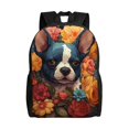 thumbnail image 1 of Fotbe Cute Colorful Flower French Bulldog Mochila de Viaje para Laptop, Mochila Ejecutiva Delgada y Resistente 15.6", 1 of 8