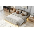 thumbnail image 6 of Queen Size Floating Bed With Led Lights Underneath,Modern Queen Size Low Profile Platform Bed With Led Lights,Natural, 6 of 9