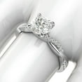 thumbnail image 5 of 14k White Gold 4-Prong Petite Twisted Vine Simulated 1.0 CT Diamond Engagement Ring Promise Bridal Ring (4), 5 of 6