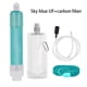 thumbnail image 4 of Yuarrent Traveling Lake River Water Filtro de emergencia Backpacking Picnic Kit de filtración portátil reutilizable Equipo para exteriores Kits de desorden para acampar Azul Yuarrent OD029697-01, 4 of 6