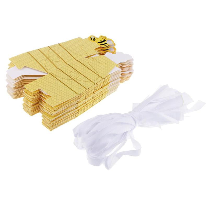 50Pcs Cute Small Bee Gift Box Wedding Candy Box Children's Birthday Party 
