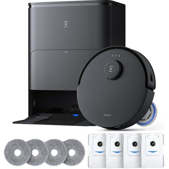 ECOVACS DEEBOT T30S Care Robot Vacuum & Mop - 11000Pa, ZeroTangle, TruEdge Mopping, Self-Emptying, Auto-Mop Lifting