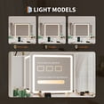 thumbnail image 4 of Ourlova Corner Makeup Vanity Desk with LED Mirror and Lights Fluted Design Vanity Table with Drawers White, 4 of 6