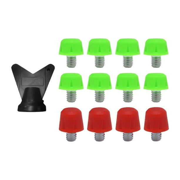 Pieles de zapatos de zapatos de fútbol de 12 piezas Caballeros de rugby M6 Spikes de zapatillas de fútbol para zapatillas de fútbol para zapatillas de Verde 8 mm rojo 11 mm