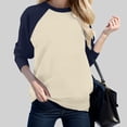 thumbnail image 2 of WEAIXIMIUNG Chemises de Maternité pour Femmes Manches Longues T-Shirt Décontracté Col Rond avec Épaule Assortie, 2 of 5