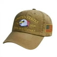 thumbnail image 5 of USA 250th Anniversary Hat, Patriotic Commemorative Hat, Adjustable Retro Embroidered Baseball Cap for Women Men, Independence Day Celebration Tribute Cap, Khaki, 5 of 6