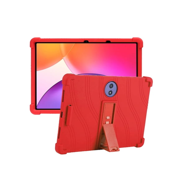 Silicone Case for TCL TAB A1 Plus 12.2 inch, Soft Flexible Shockproof Protective Tablet Cover, Anti-Scratch & Lightweight Slim Design-Red