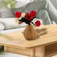 thumbnail image 3 of Rustic Woven Vase Imitation Rattan Flower Vase Woven Flower Vase Dried Flower Container, 3 of 8