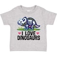 thumbnail image 3 of Inktastic Girl Dinosaur I Love Dinosaurs Girls Toddler T-Shirt, 3 of 5