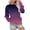 Purple, variant on Scyoekwg Trendy Crewneck Sweatshirts Women Loose Ladies Sweatshirt with Pocket Long Sleeve Pullover Casual Gradient Color Fall Sweatshirt Pullover(Gray,XXL)