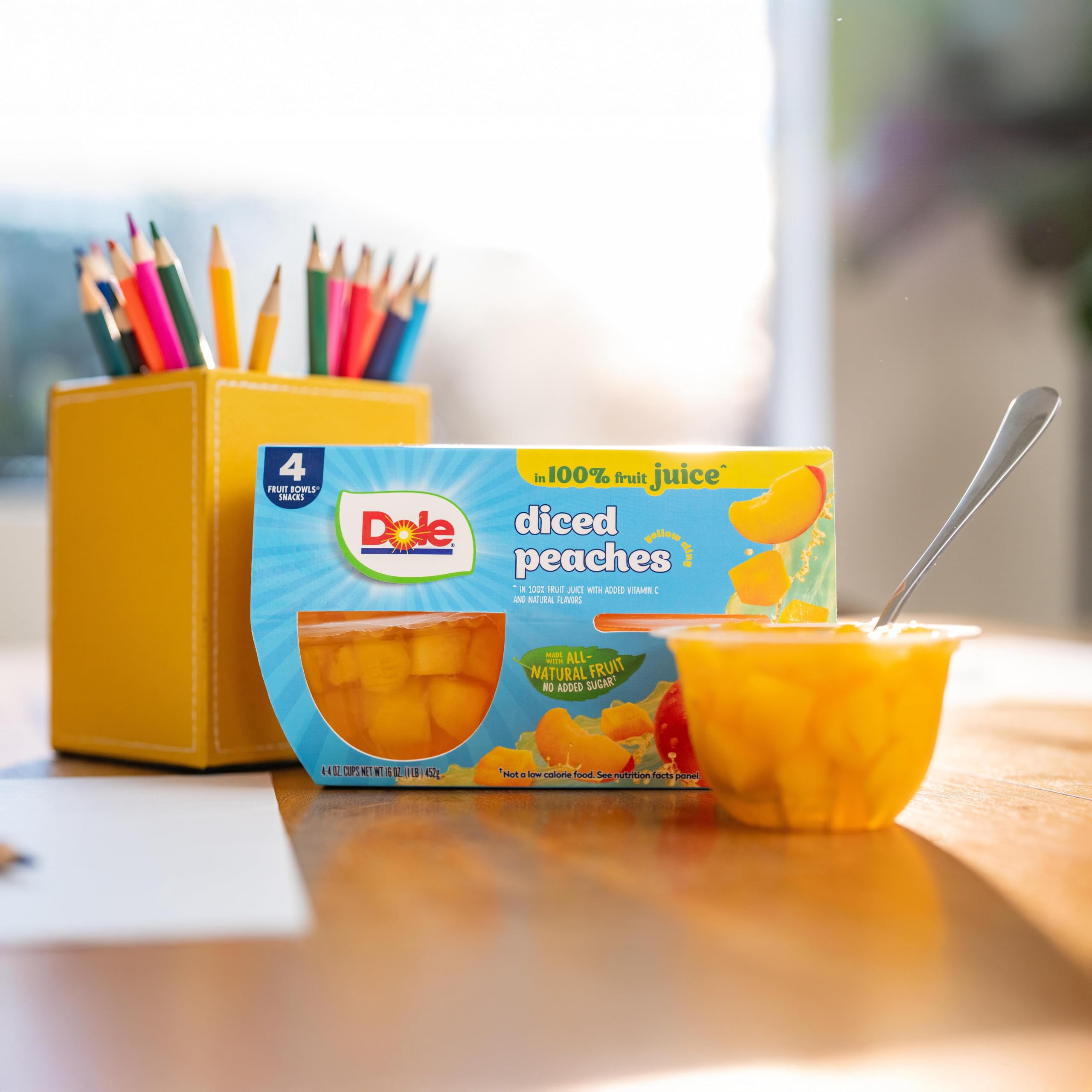 Dole Diced Peaches in 100% Juice - Dole Fruit Bowls Snacks