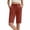 Orange, variant on KIHOUT Women's Solid Color Knee-Length Casual Yoga Shorts Elastic Drawstring Waist Side Pockets Plus Size Athletic Lounge Shorts