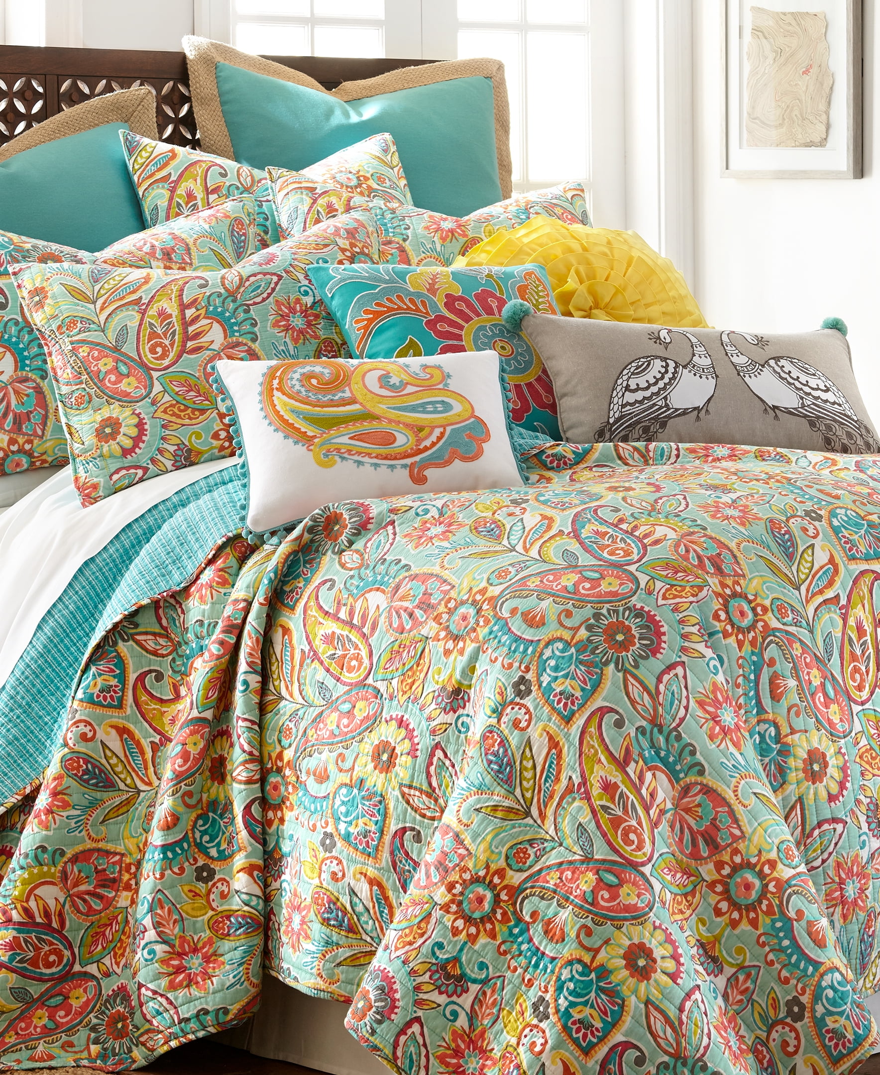 Levtex Home Palisades Paisley Cotton Quilt, King - Reversible