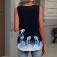 thumbnail image 6 of Women's Sleeveless Fashion Vest Blouse V Neck Dressy Casual Loose Business Shirts 2026 Summer Printed Tank Tops #01Royal Blue 2XL, 6 of 6