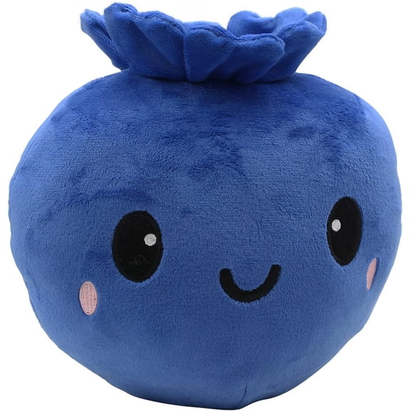 Kawaii Blueberry Plush Stuffed Toy Soft Fruit Plushie Pillow