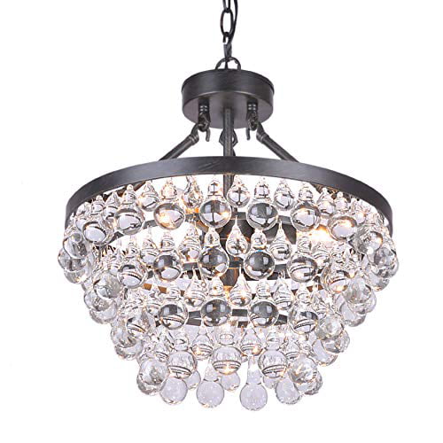 Ivana 5 Light Luxury Crystal Chandelier In Antique Black Com - Luxurious Crystal Ceiling Light Chandelier Silver