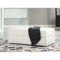 Signature Design by Ashley Karinne Contemporary Oversized Accent Ottoman, Off White