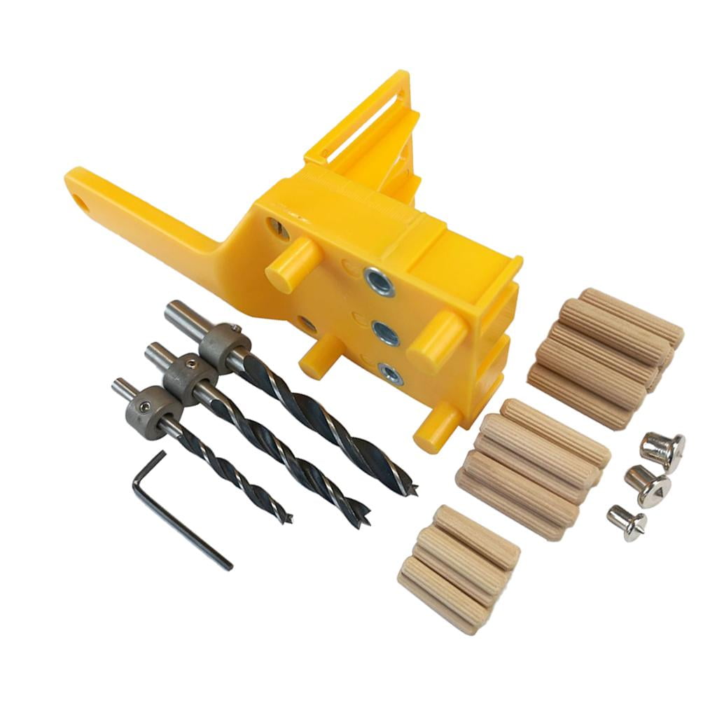 Dowel Drill Set 3pce 6-8-10mm Carpenters Wood Drills Use With Pocket Jig 