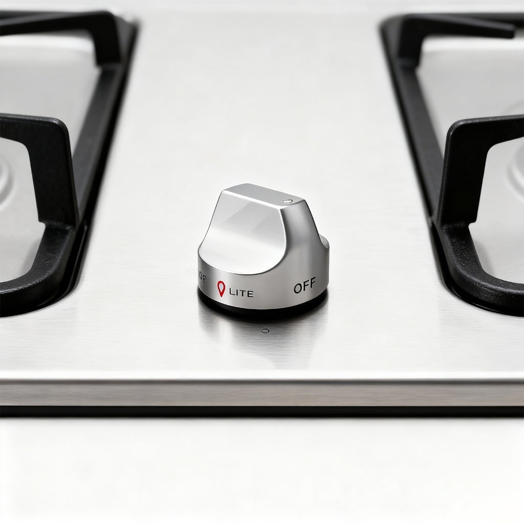 Set of 2 Precise Gas Stove Handle Replacement Metal Construction Simple Attach
