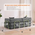 thumbnail image 6 of 5-in-1 Folding Convertible Sofa Bed,78.8 Oversized Corduroy Upholstered Boneless Couch  with Pillow, Armrest & Backrest, Floor Sofa Modular Futon Couch for Living Room Bedroom, 6 of 9