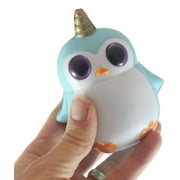 1 Small PENGUIN Mystical Animal with Horn and Wings Slow Rise Squishies Slow Rise Foam - Scented Sensory, Stress, Fidget Toy (RANDOM COLOR)