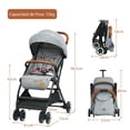 thumbnail image 2 of Cochecito de Bebé Plegable Costway con Marco de Aluminio Ligero Gris 41 x 72 x 96,5 cm, 2 of 10
