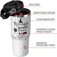 thumbnail image 4 of Halloween Tumbler with Lid and Straw 30oz,Witches Brewed Vacuum Insulated Leak Proof Halloween Tumbler,Goth Cute Spooky Gift Women Kids Teen Girls,Halloween Accessories Stainless Steel Coffee Cup, 4 of 6