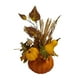 thumbnail image 5 of Decoración artificial de calabaza de Halloween, calabaza artificial con flores, centro de mesa de calabaza de otoño para el hogar, fiesta, porche, reg Naranja, 5 of 8