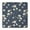 Navy Cute Daisy-2, variant on Daisy Pattern Elastic Square Tablecloth, Soft Water-Resistant Polyester Fabric for Dining or Picnic, Fits 34x34 Inch