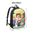 thumbnail image 2 of Family Guy Backpack, Large Capacity 17 Inch Laptop Backpack, Durable Casual Daypack, Water Resistant, 17.3x12.2x5.5 Inch, 2 of 8
