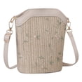 thumbnail image 1 of Bolsos Mujer Bolso Mano Tejido A La Bolso Playa Retro Sólido (Beige), 1 of 9