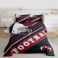 thumbnail image 2 of American Football City Comforter Set Football Fans Bedding Set, Rugby Player Bedding Comforters & Sets Birthday Gifts for Men Geometric Striped Sports Decor Duvet Set, Twin 2Pcs(Houston), 2 of 7